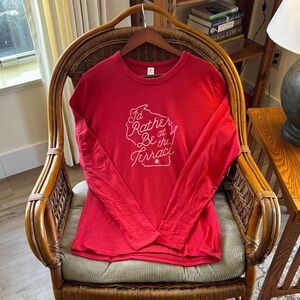 Wisconsin Badgers Red Long Sleeve Tee with Graphic Print, NWOT, size S.